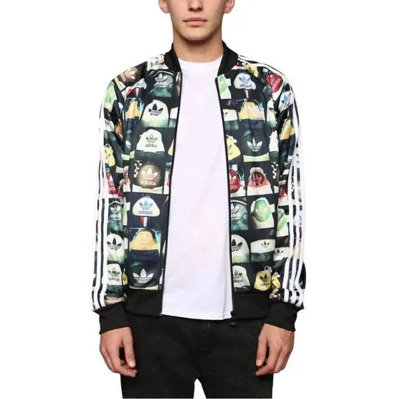 Adidas Vintage Mens 90's Print Superstar AOP Track Top Jersey Jacket Size Small - Picture 2 of 16